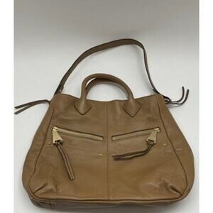 AIMEE KESTENBERG TAN LEATHER SHOULDER BAG WITH CROSSBODY STRAP